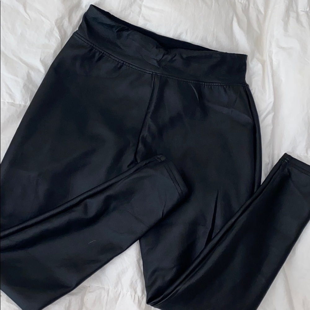 Faux leather leggings